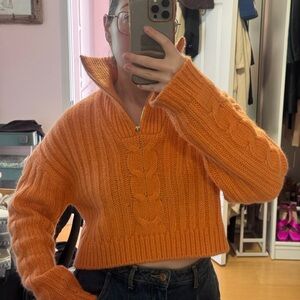 Nanushka Vibrant Orange Cowl Neck Sweater